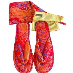 Ciccia Bella Flip Flop Slippers with Matching Storage Bag